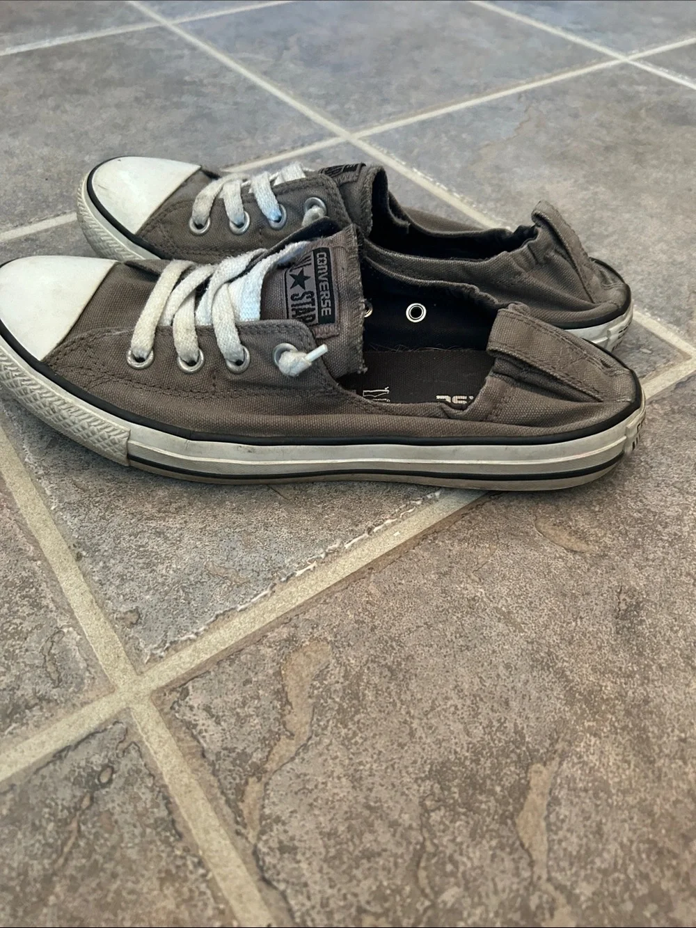 Converse women’s Low-Top Sneakers in Brown with White Trim